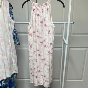LOFT White‎ and Pink Floral Dress
